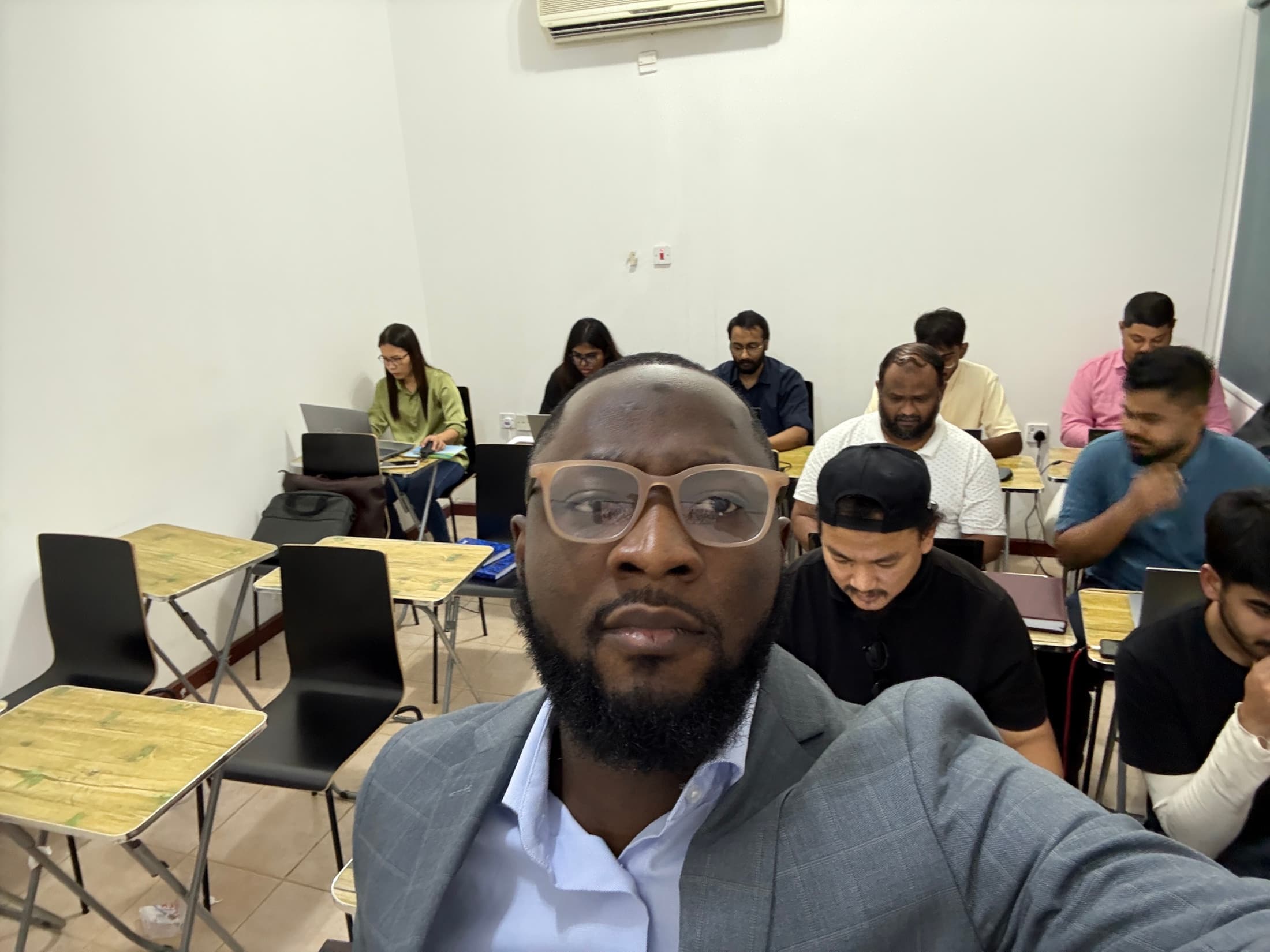 Aliu B. Sanusi with professionals during a live classroom mentorship session